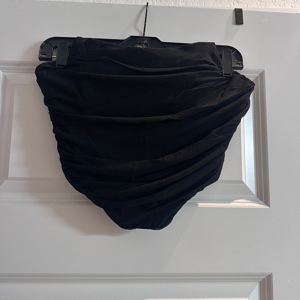 Black Ruched Corset Top